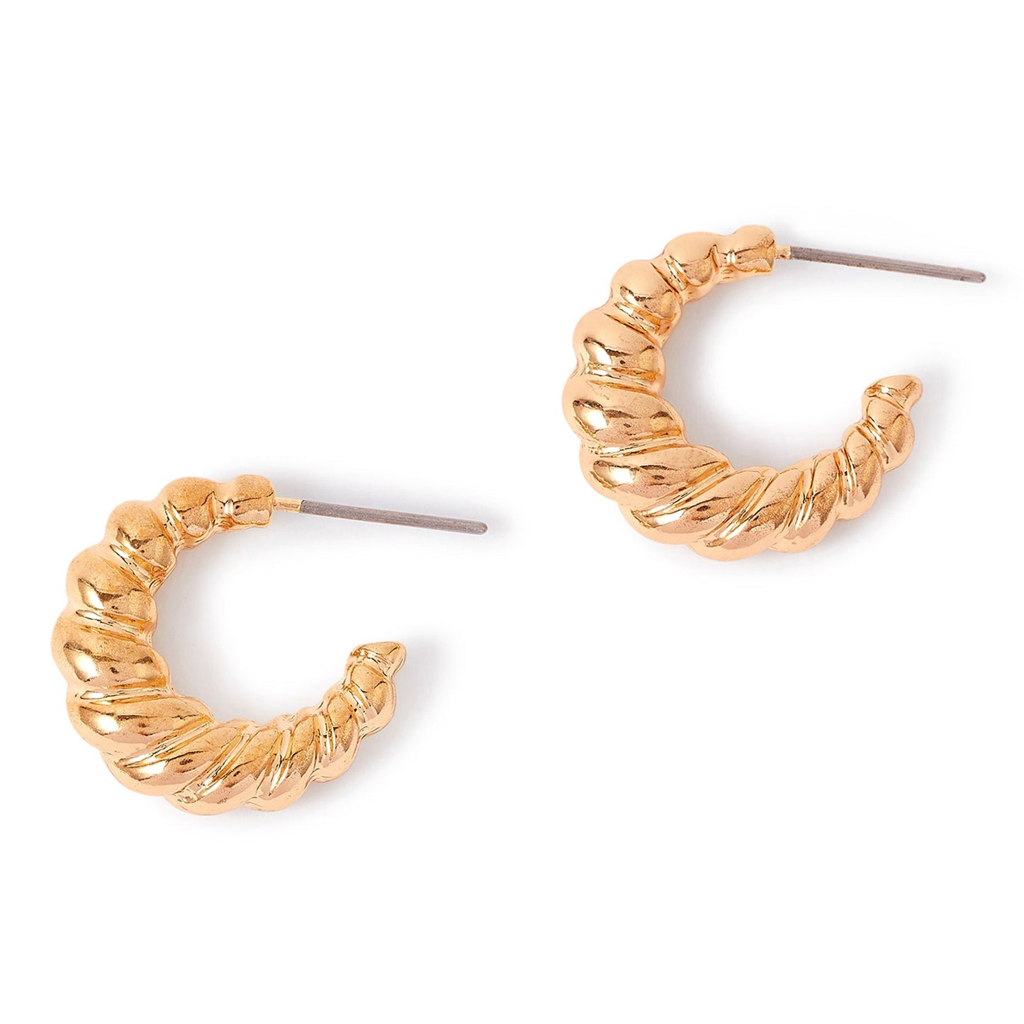 London Women's gold Super Classics Croissant Hoop Earring