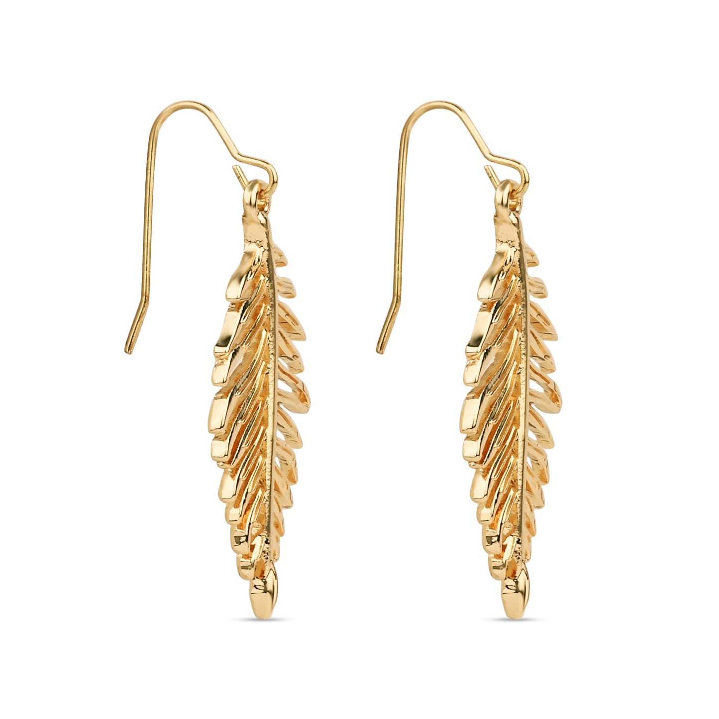 London Women's Gold Leaf Drop Earring