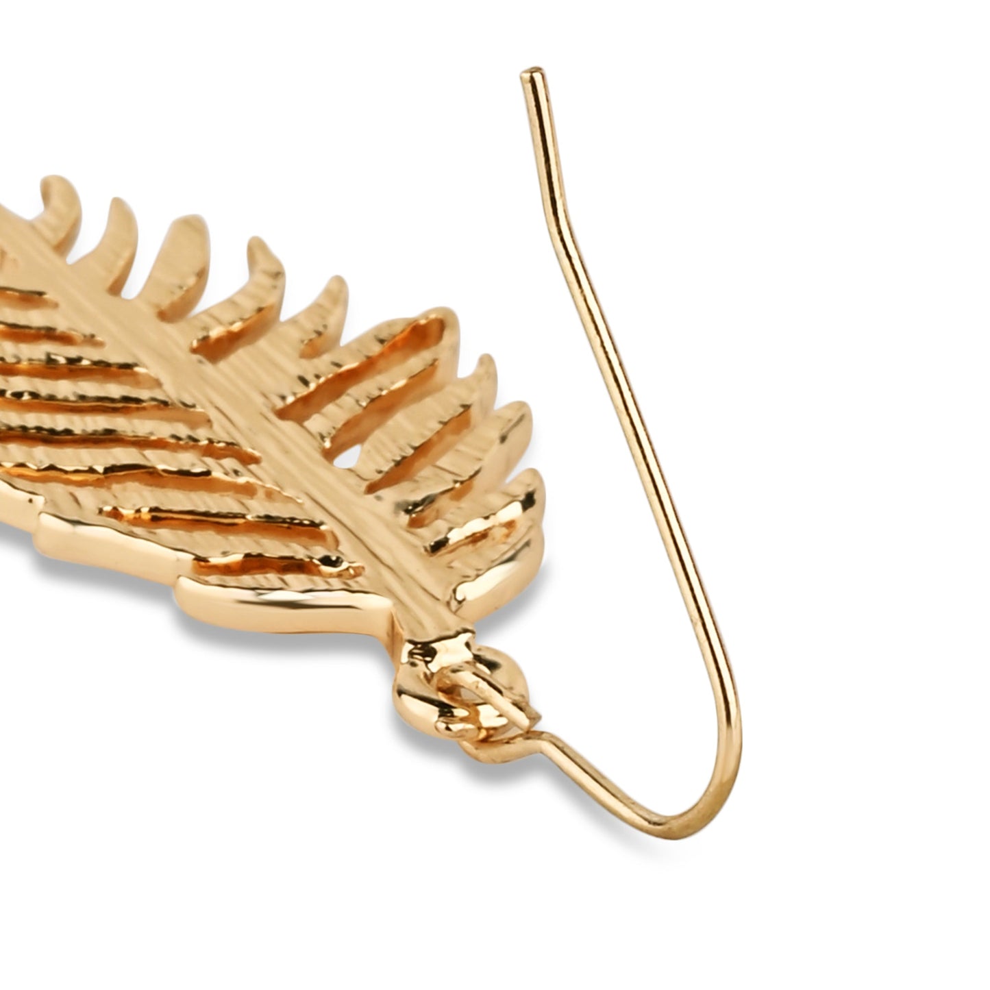 London Women's Gold Leaf Drop Earring