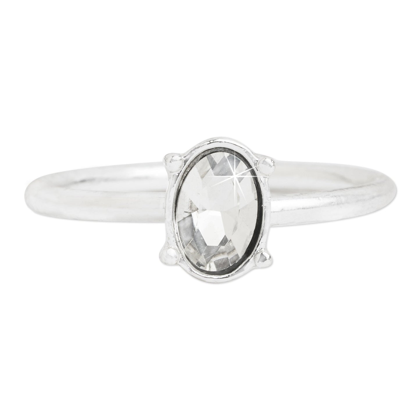 London Women's Silver Crystal Ring Pack Of 12 Large