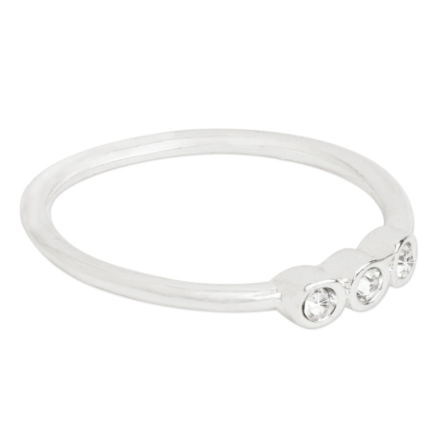 London Women's Silver Crystal Ring Pack Of 12 Large