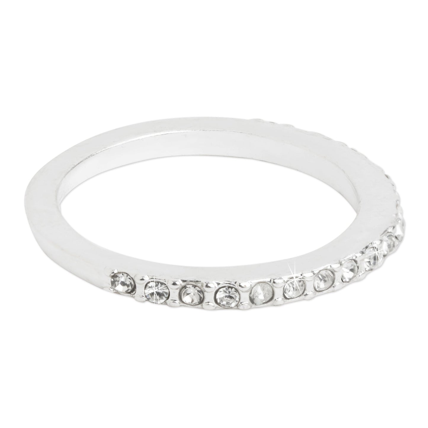 London Women's Silver Crystal Ring Pack Of 12 Large