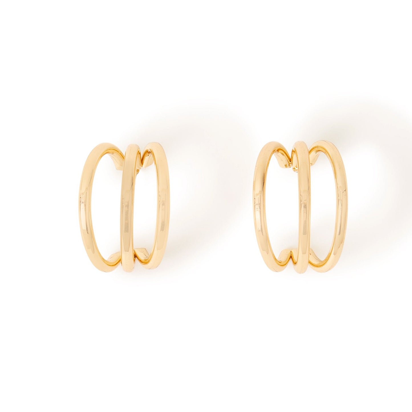 London Women's Gold Multi Hoop Earring