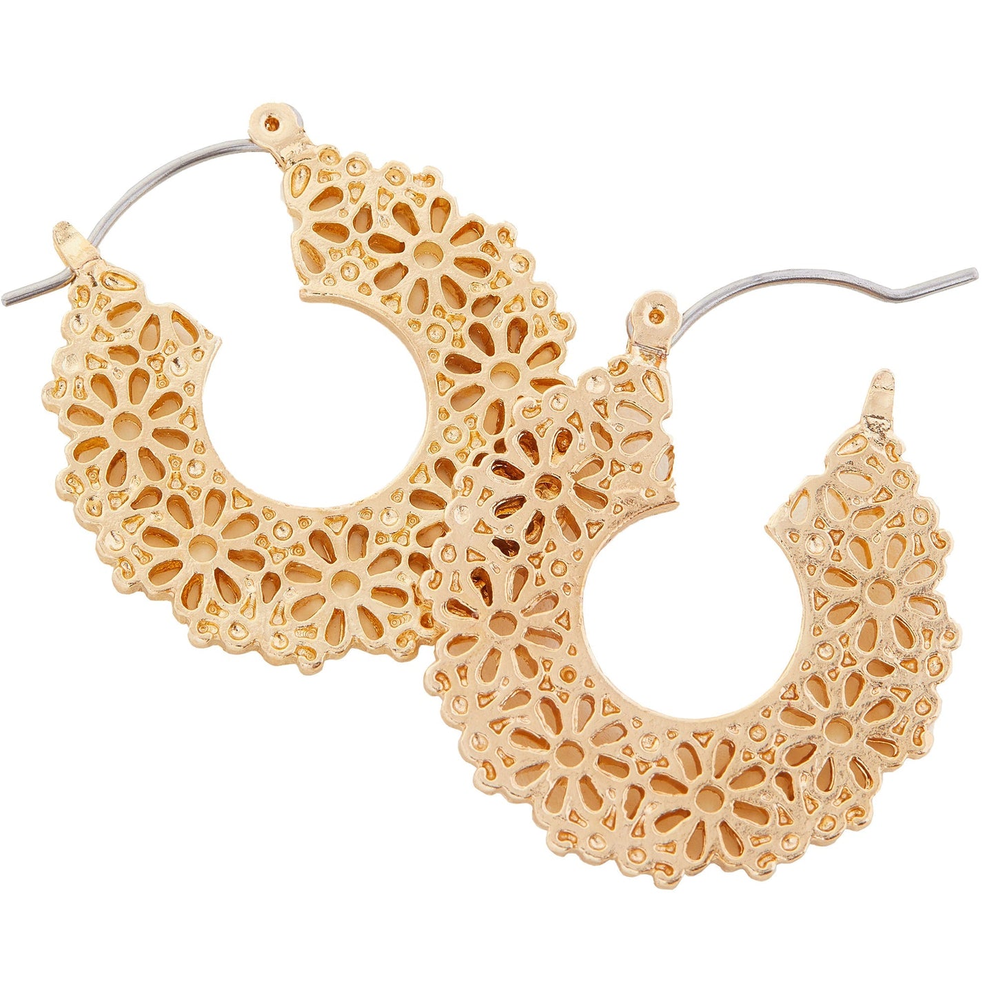 London Women's Flower Cut-Out Hoops
