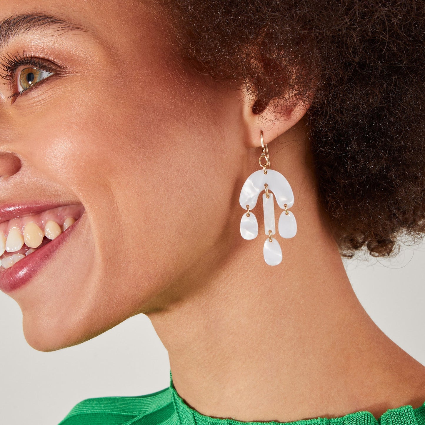 London Women's Pearlised Mixed Shape Earrings