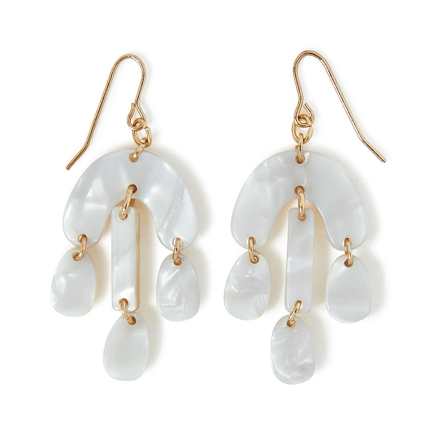London Women's Pearlised Mixed Shape Earrings
