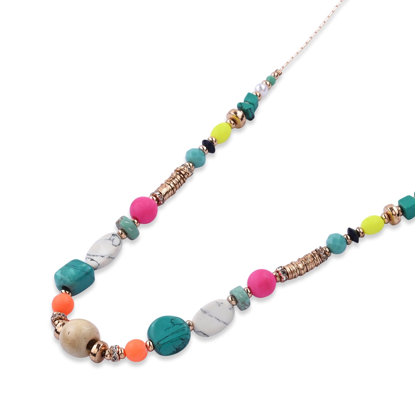 London Women's Bright Beaded Collar Necklace