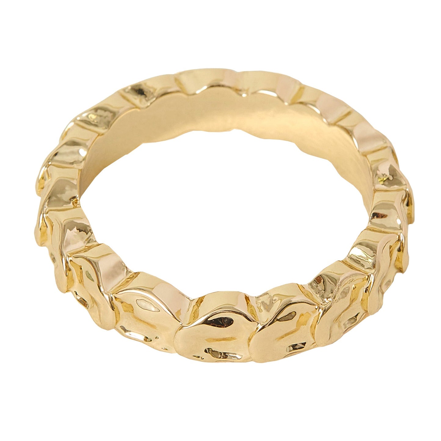 London Women's Textured Circles Rings Gold-Medium