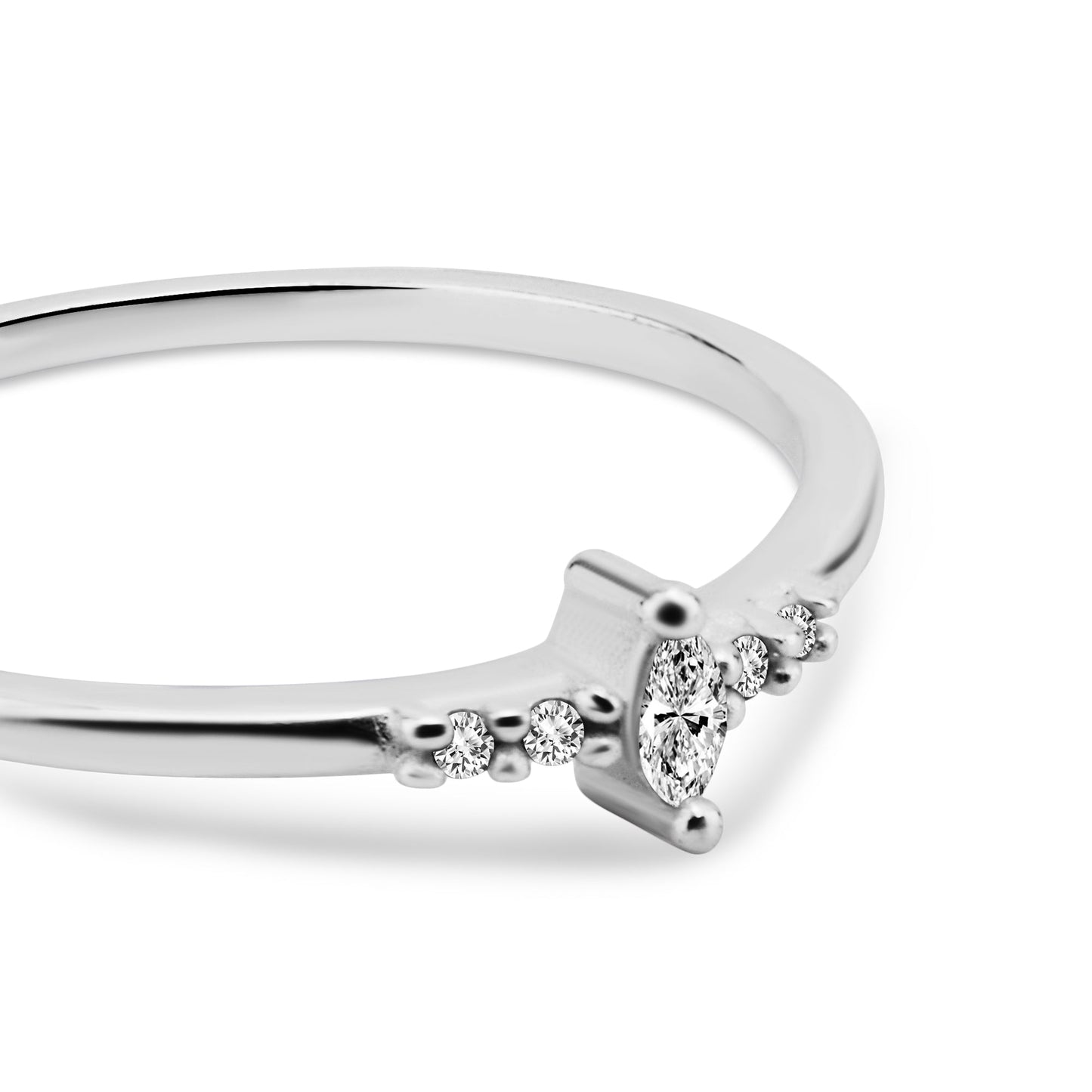 London Women's 925 Sterling Silver Hallmark Cubic Zirconia Sparkle Stacking Rings Set Of Two-Medium