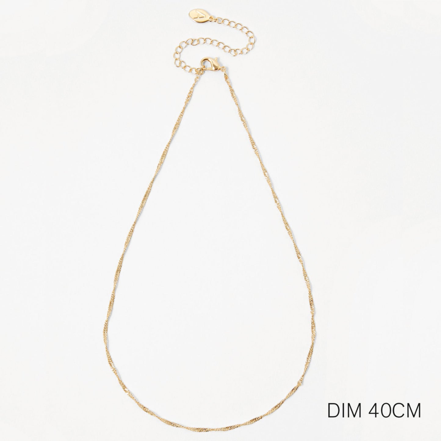 London Gold Twist Chain Necklace
