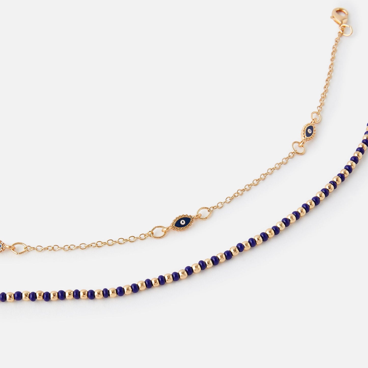 London Women's Set Of 2 Effy Evil Eye Anklet Pack