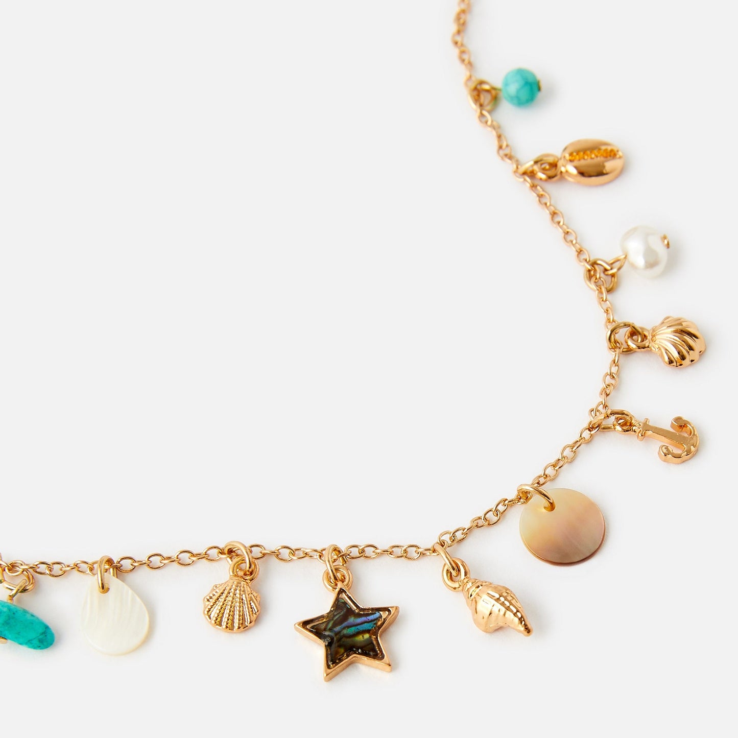 London Women's By The Sea Charmy Gold Anklet