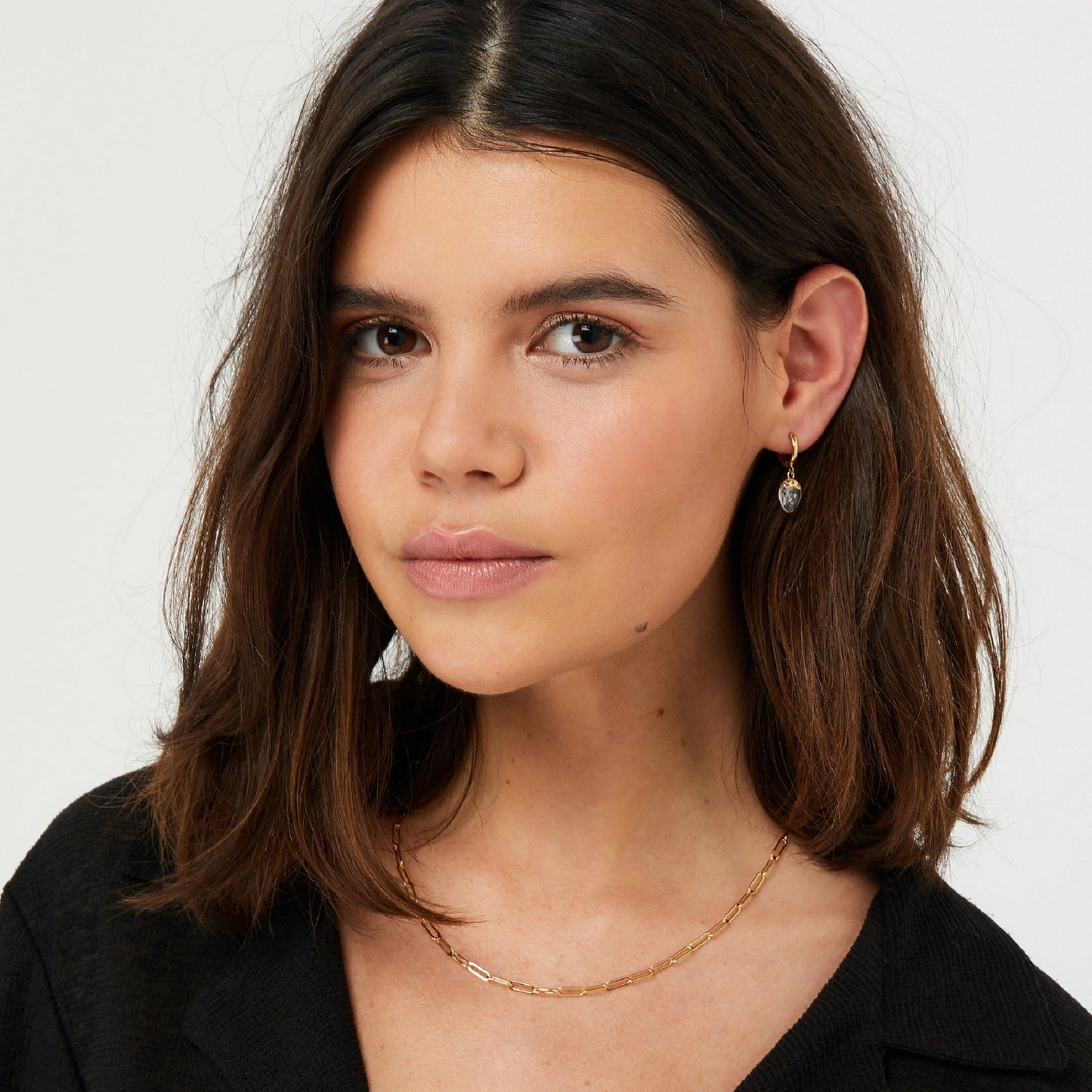 London Women's Z Plain Paper Clip Chain Necklace