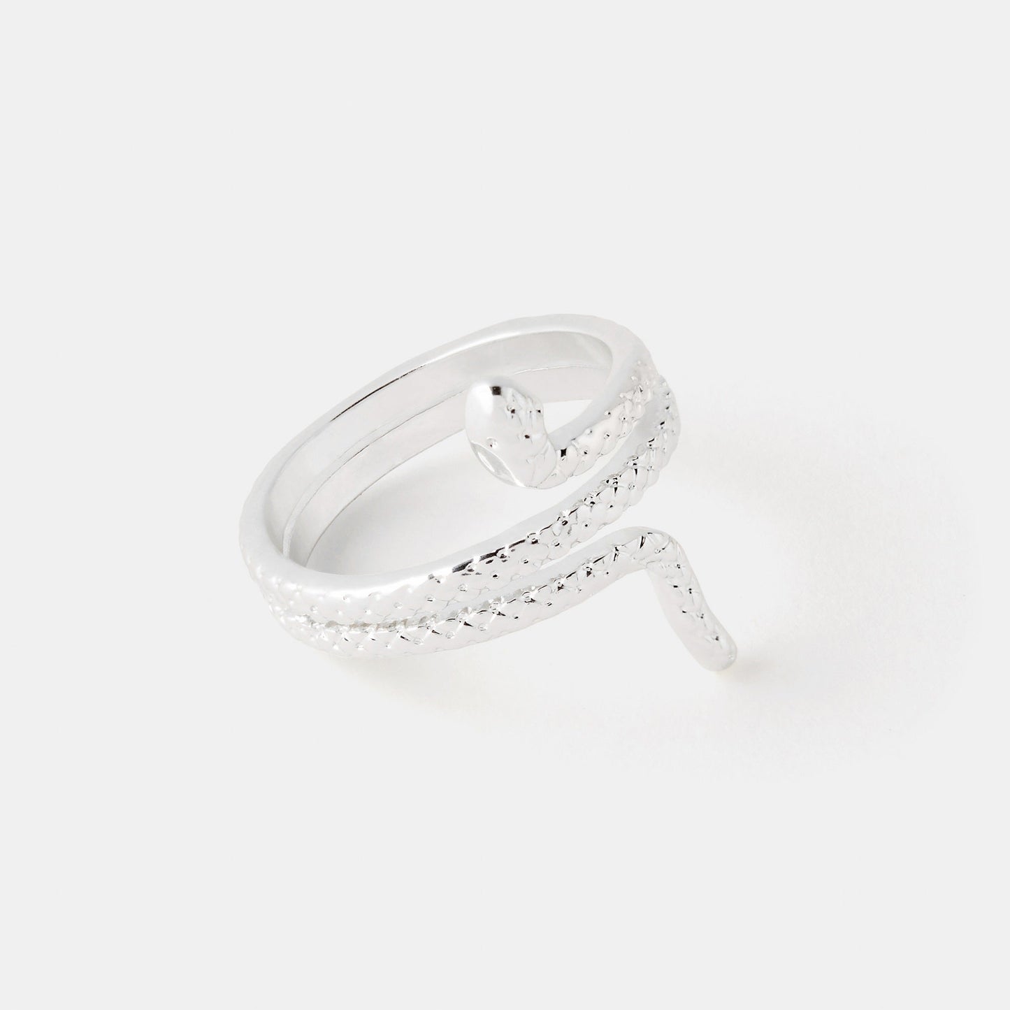 London Women's Silver Snake Ring Medium