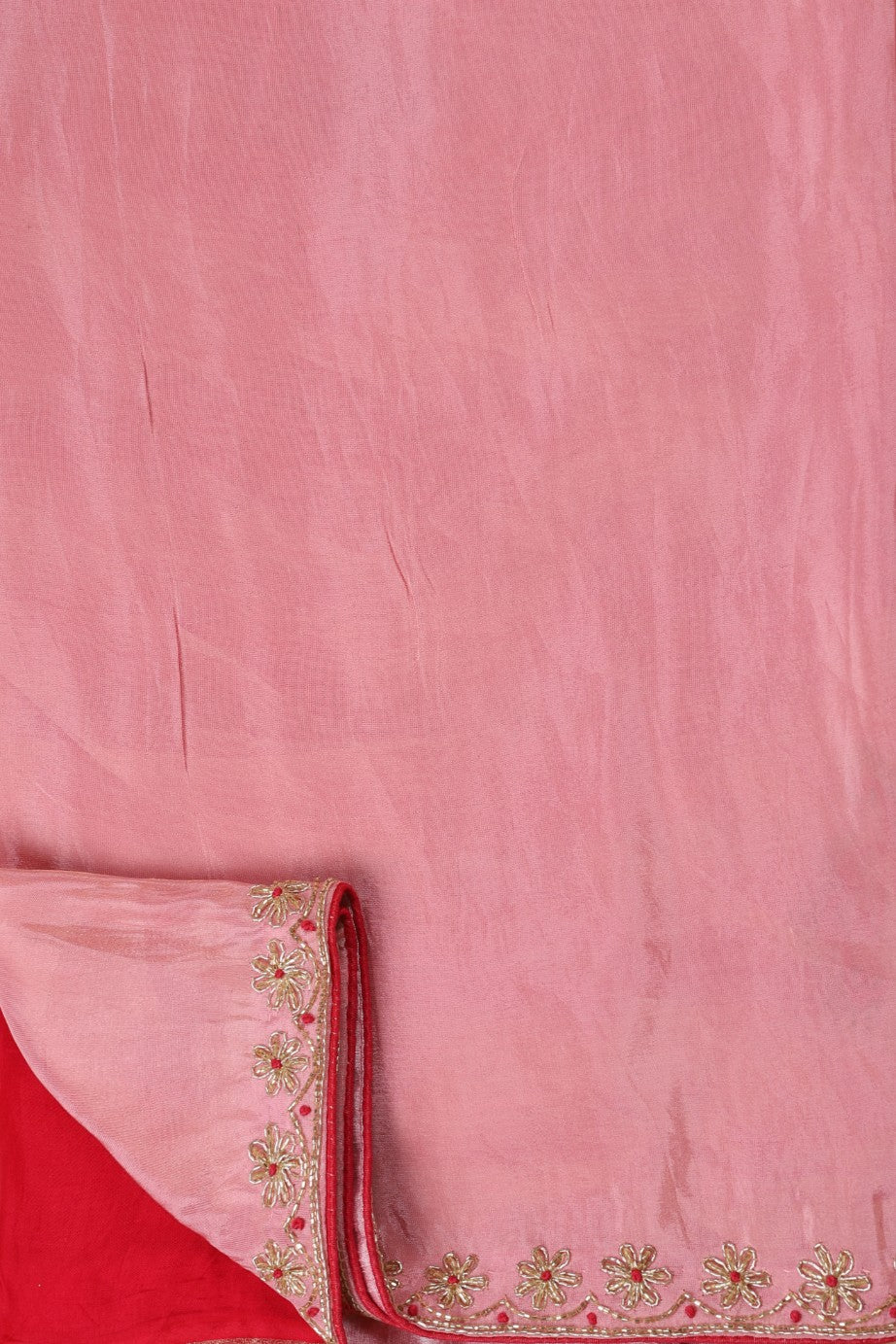 Beautiful Pink Embroidered Saree with Matching Blouse