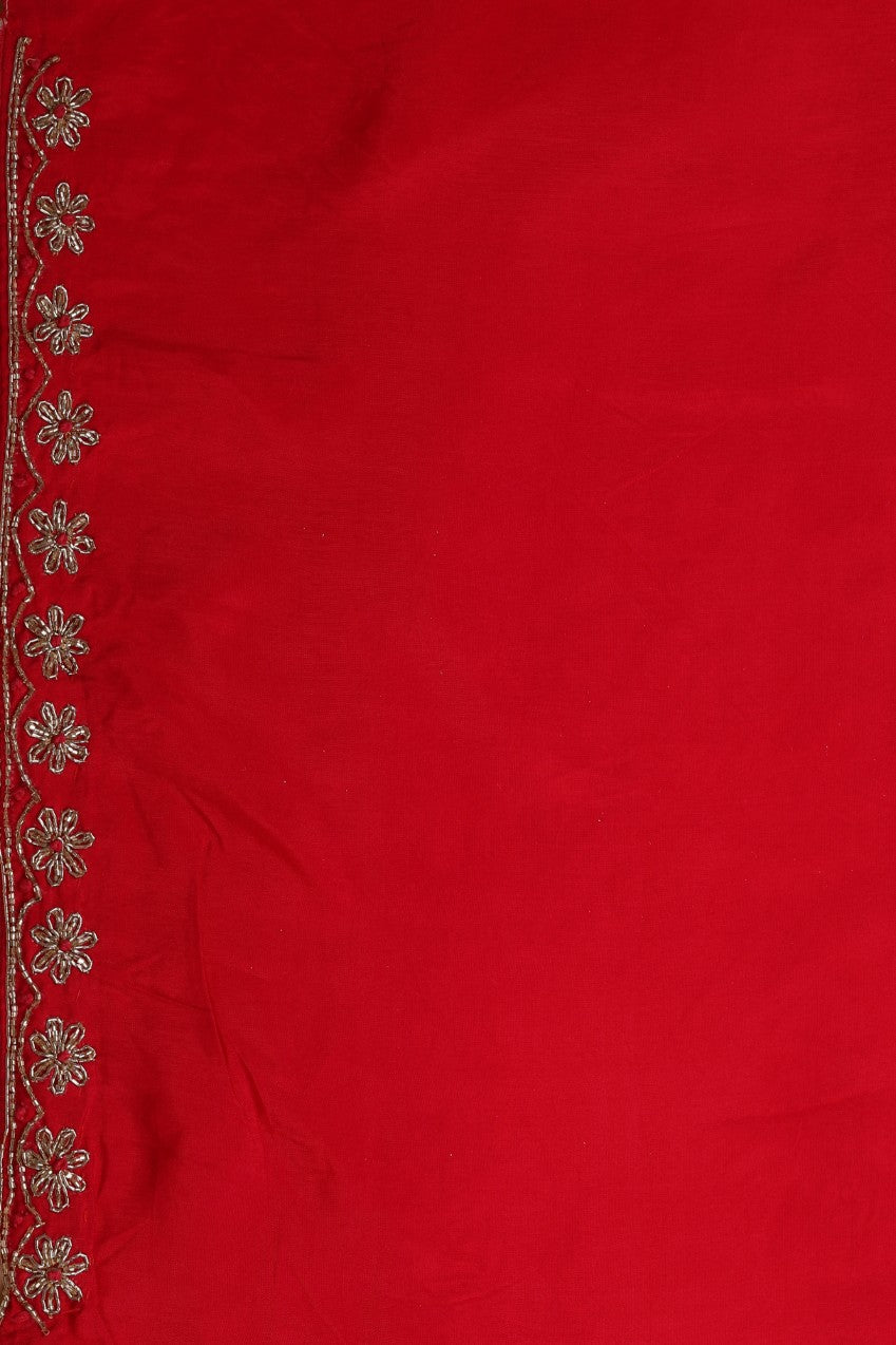 Beautiful Pink Embroidered Saree with Matching Blouse