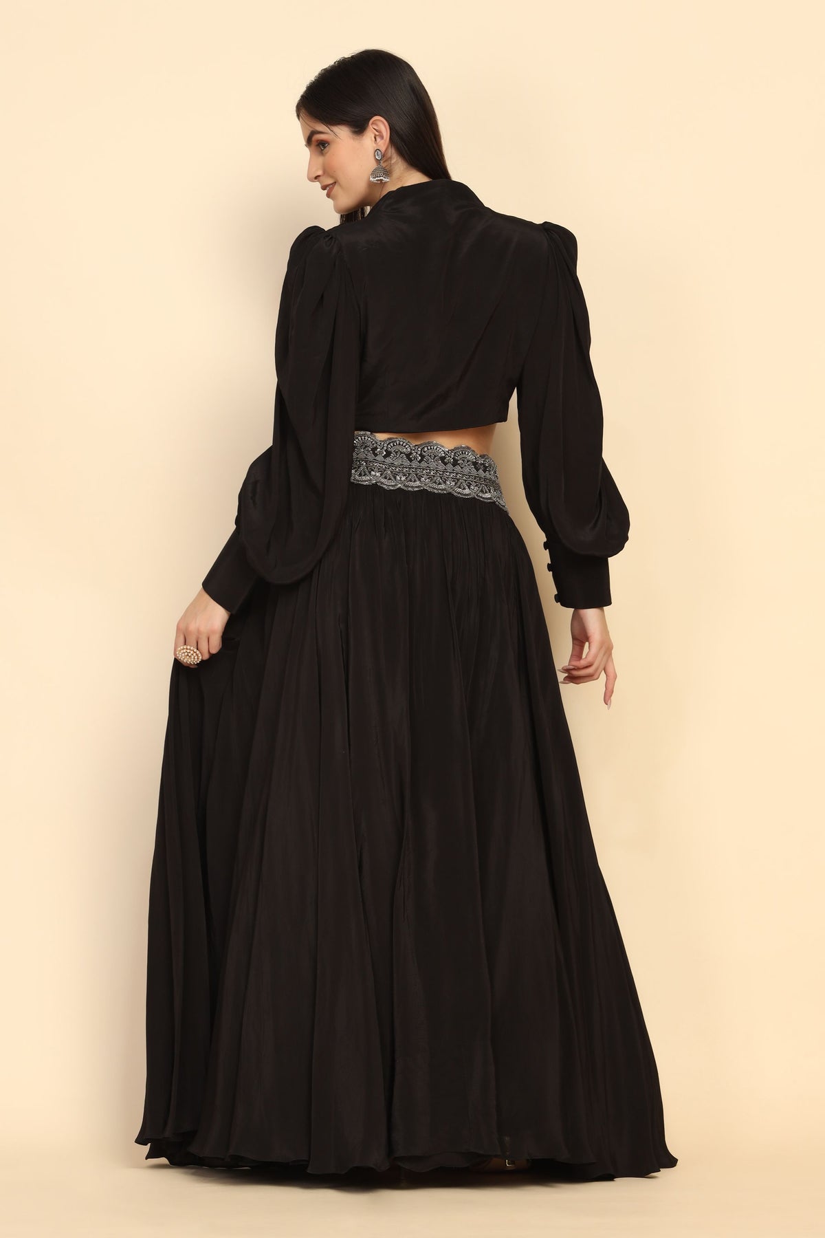 Beautiful Black color Embroidered Lehenga