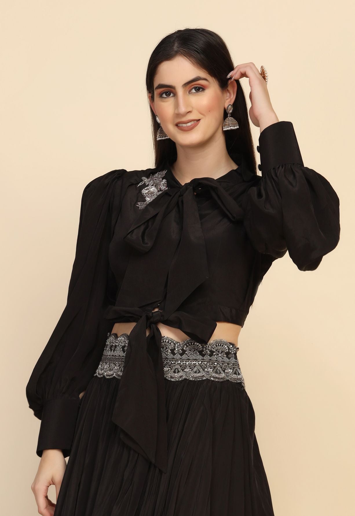 Beautiful Black color Embroidered Lehenga
