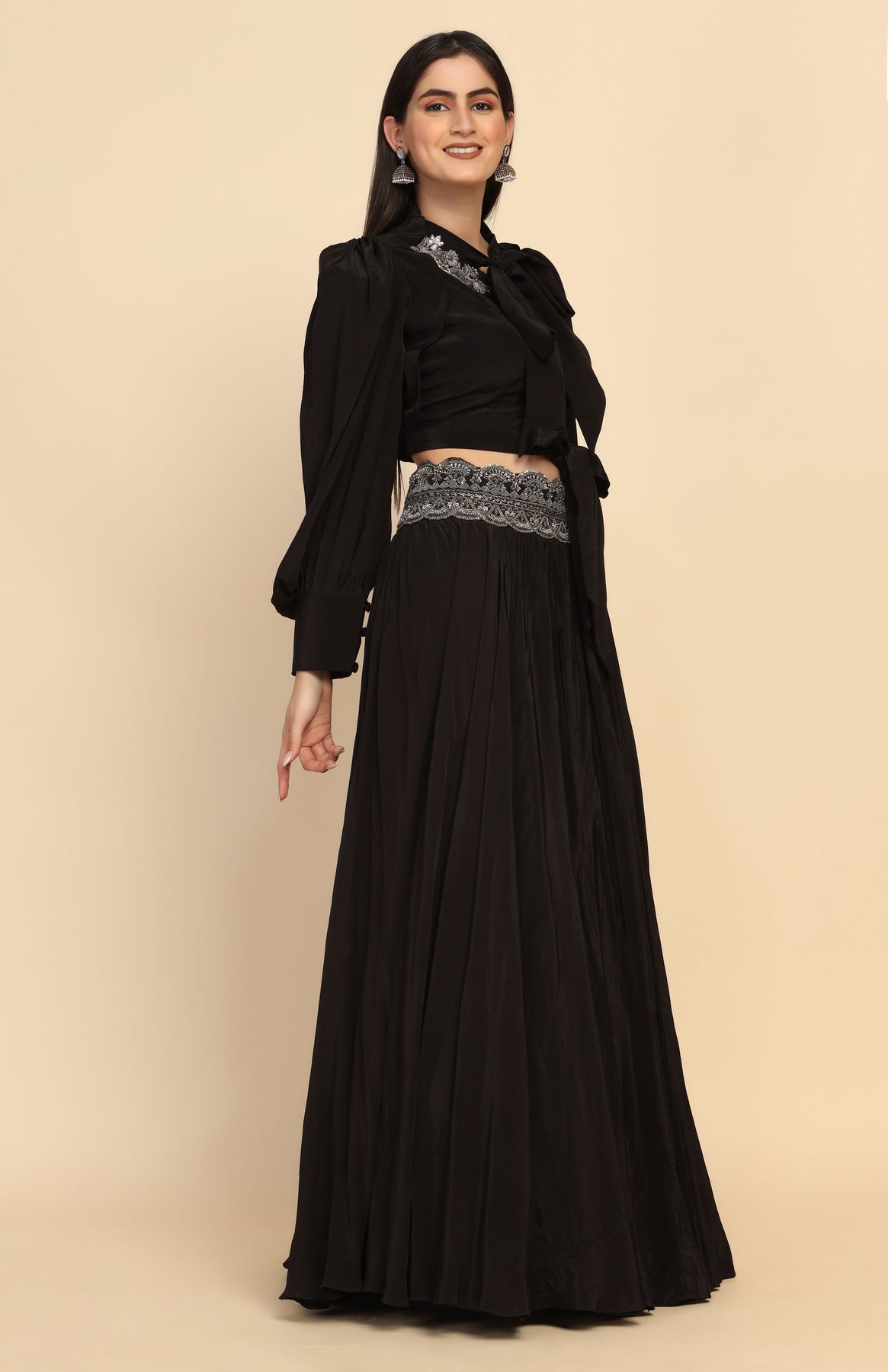 Beautiful Black color Embroidered Lehenga