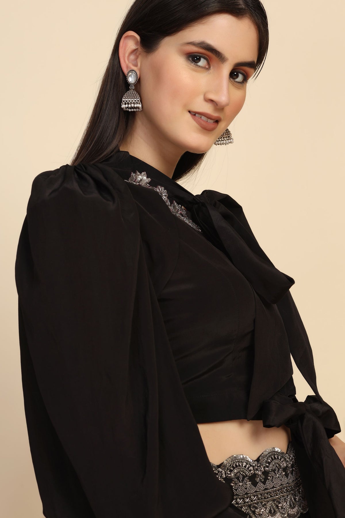 Beautiful Black color Embroidered Lehenga