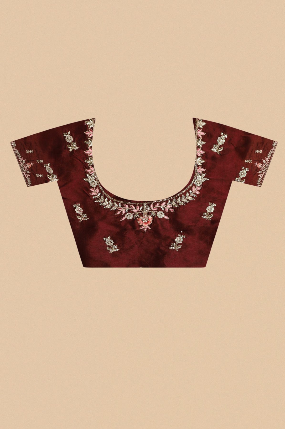 Captivating Pink Silk Saree with Intricate Thread Work, Sequins, Cut Dana, and Zari