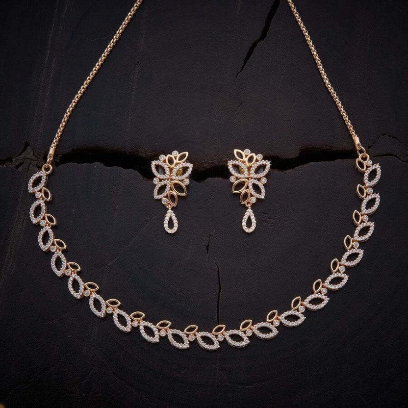 Brass Gold-plated Rose Gold Jewel Set