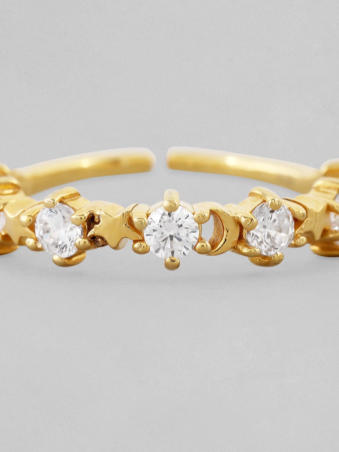 Silver The Delightful Zirconia Gold Plated Ring