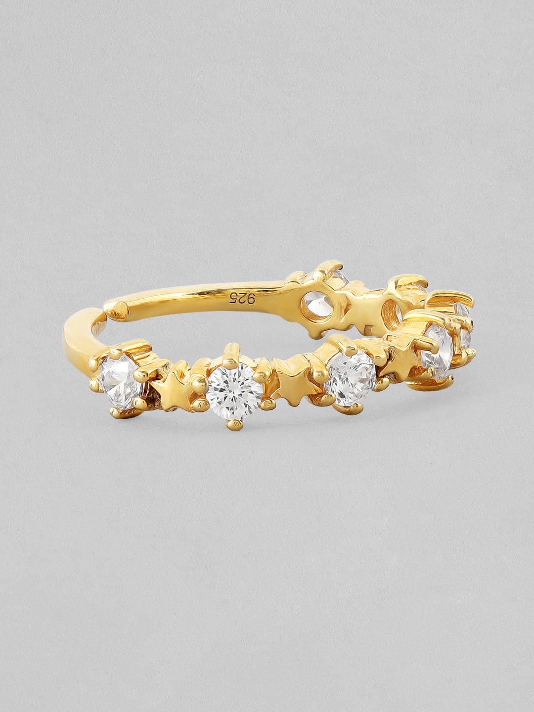Silver The Delightful Zirconia Gold Plated Ring