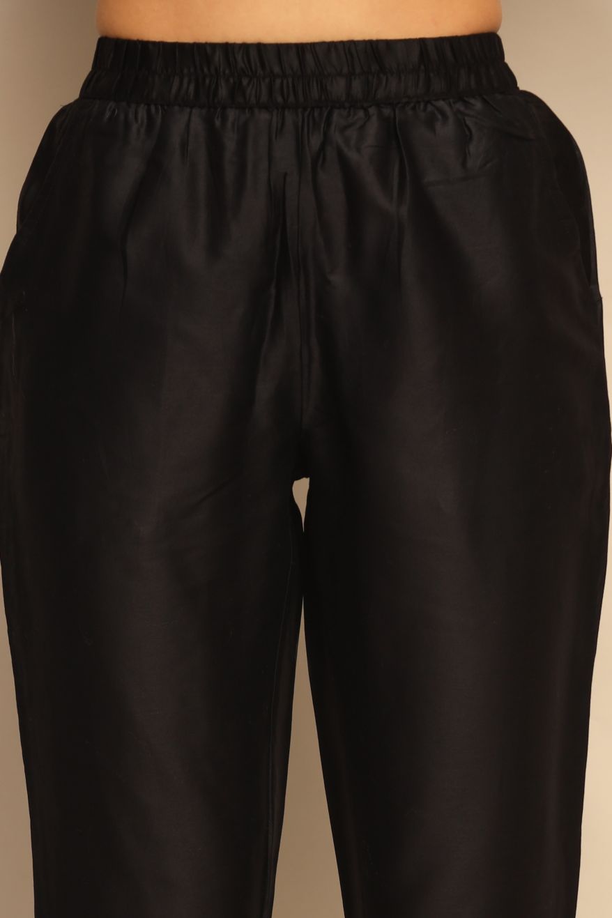 Elegant Black and Off-White Printed Dress with Beads and Sequins