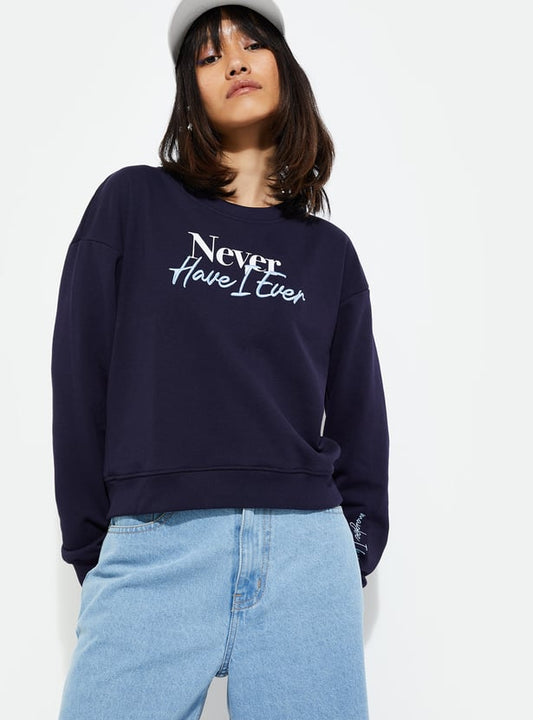 Women Relaxed Fit Embroidered Sweatshirt