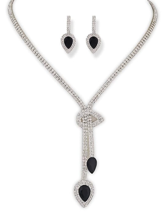 Stylish Fancy Sparkling Crystal Diamond Necklace Jewellery