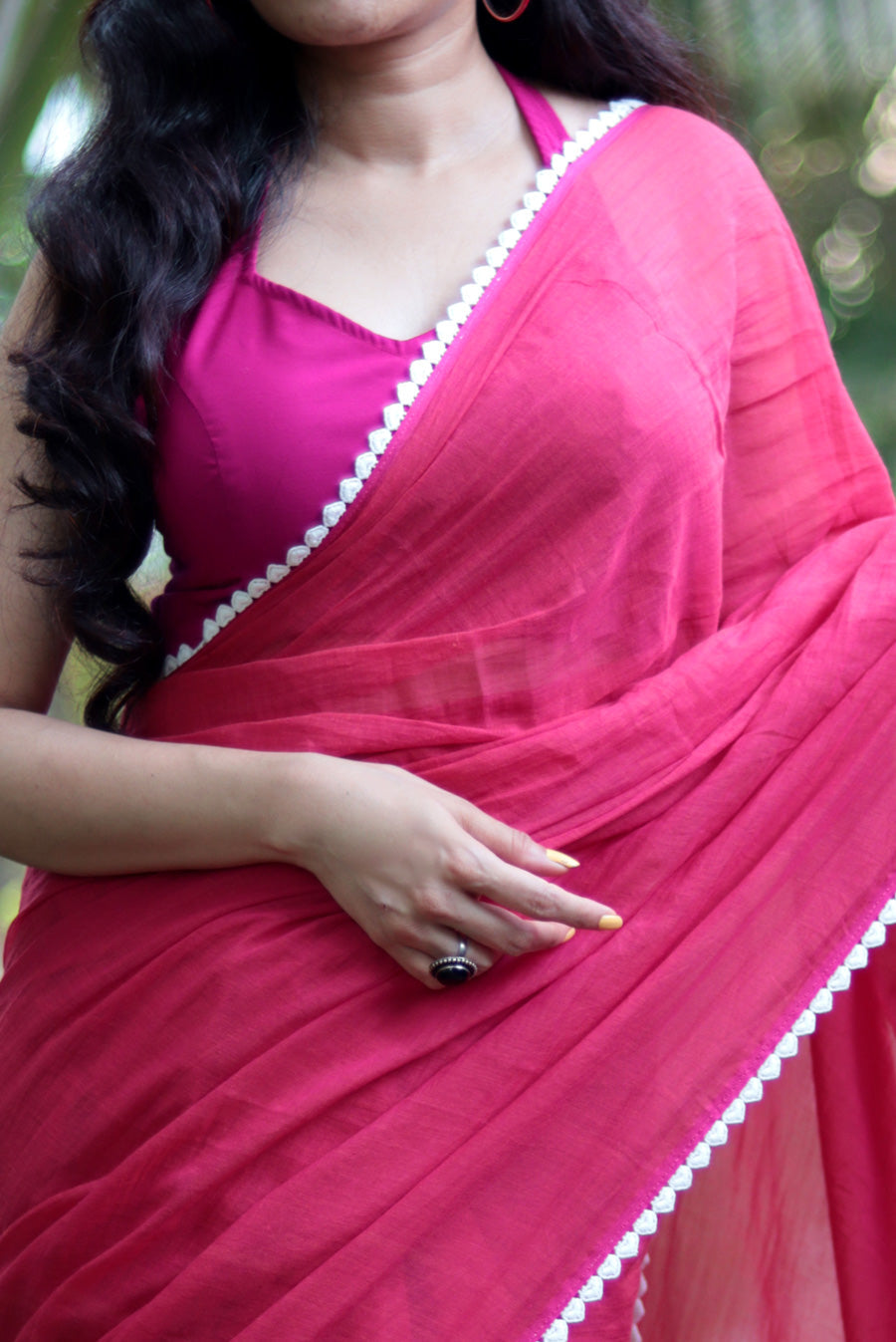 Mulmul Crochet Lace Saree  Churake Dil Mera (SAREE)