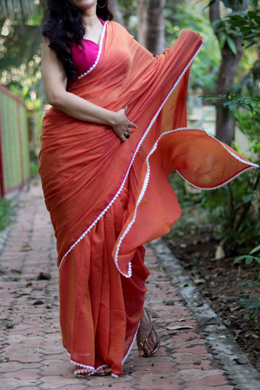 Mulmul Crochet Lace Saree  Dil Deewana (SAREE)