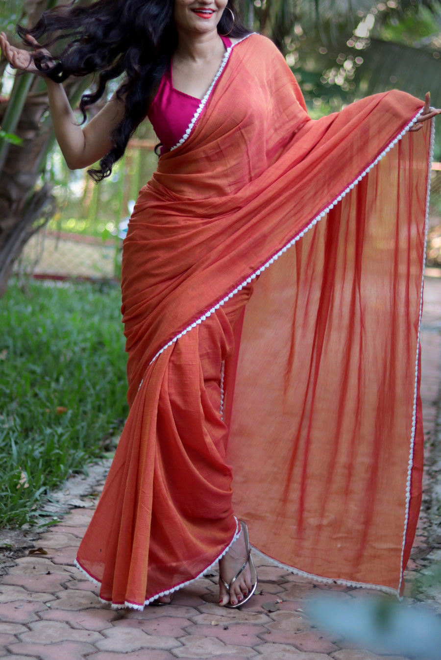 Mulmul Crochet Lace Saree  Dil Deewana (SAREE)