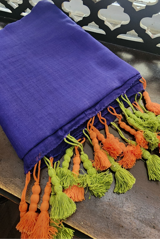 Finest Mulmul Tassel Saree  Tiranga (SAREE)