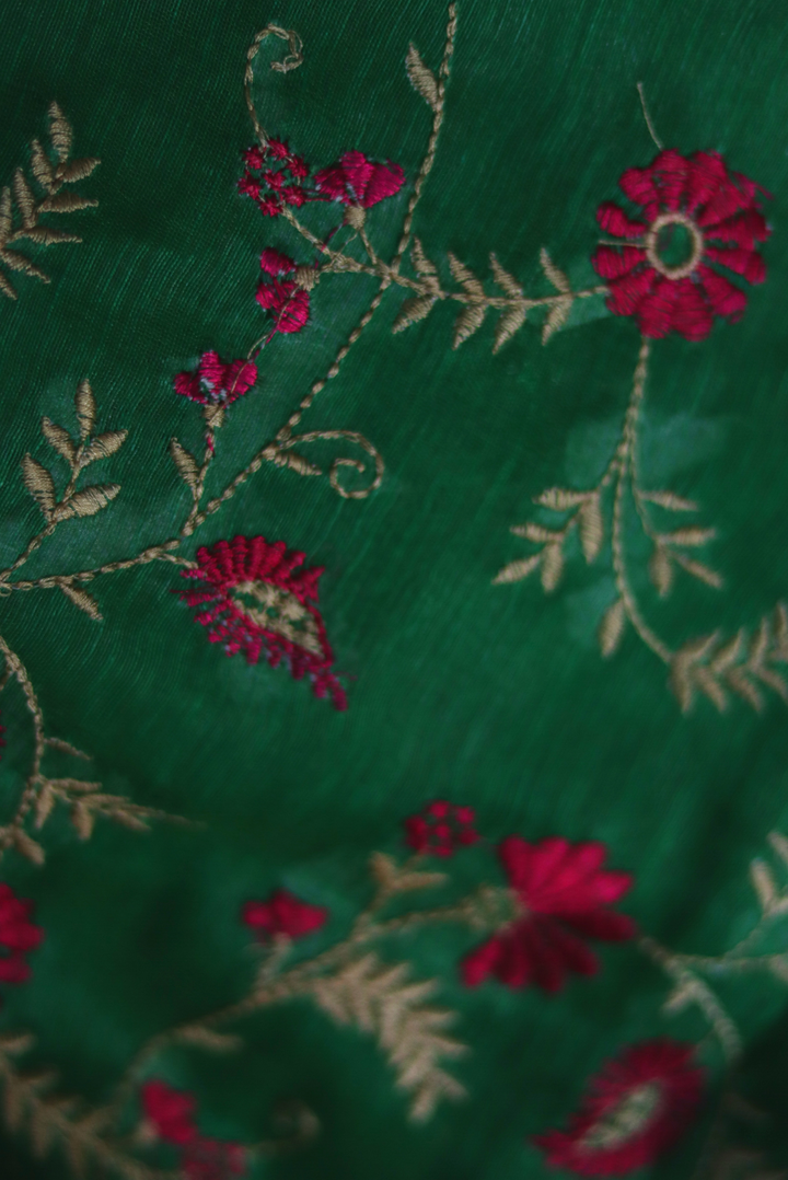 Embroidered Silk Linen Saree  Ghazal (SAREE)