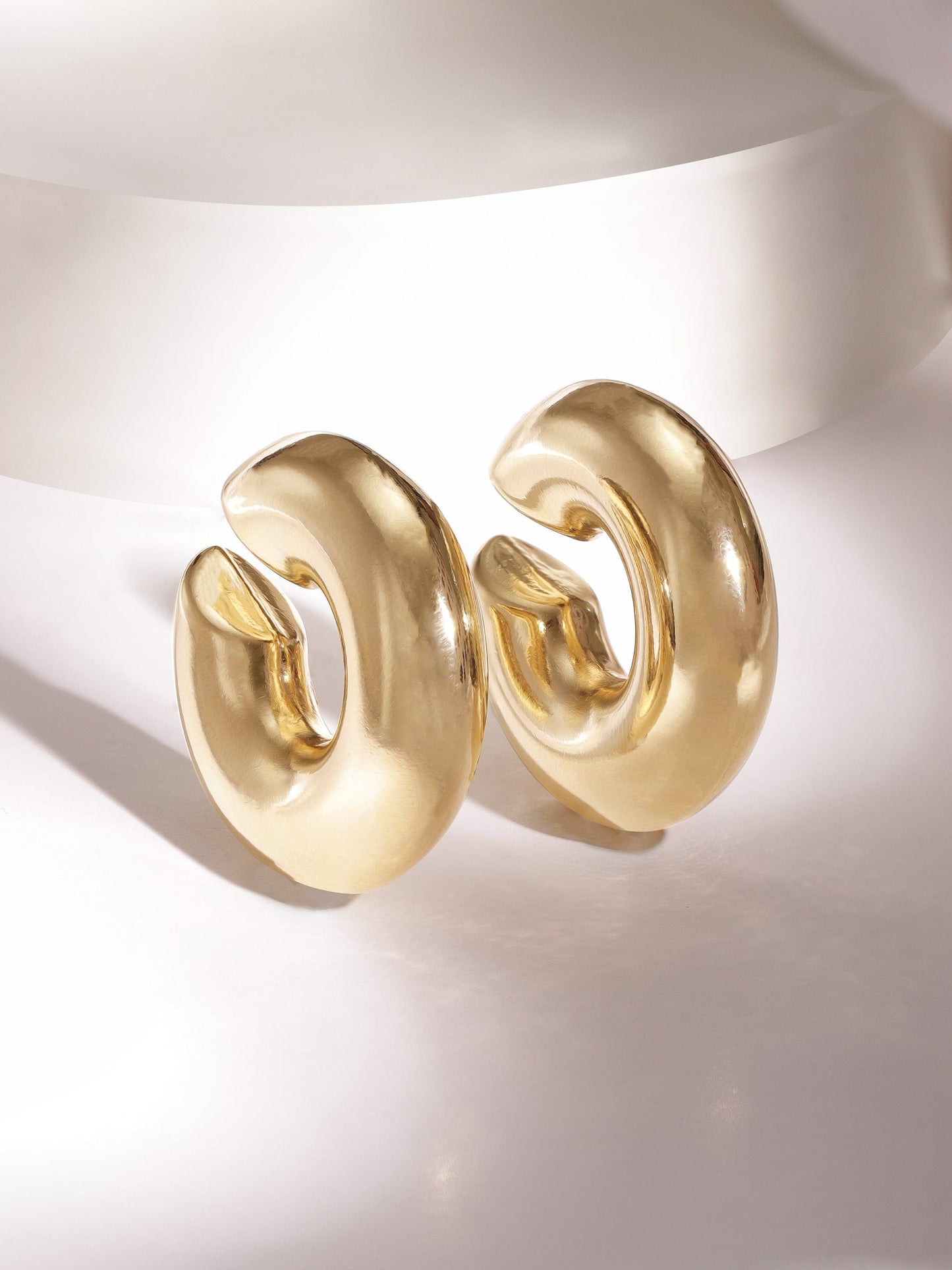 18K Gold-Plated Stainless Steel Tarnish-Free Waterproof Luxurious Lullaby Cuff Earrings