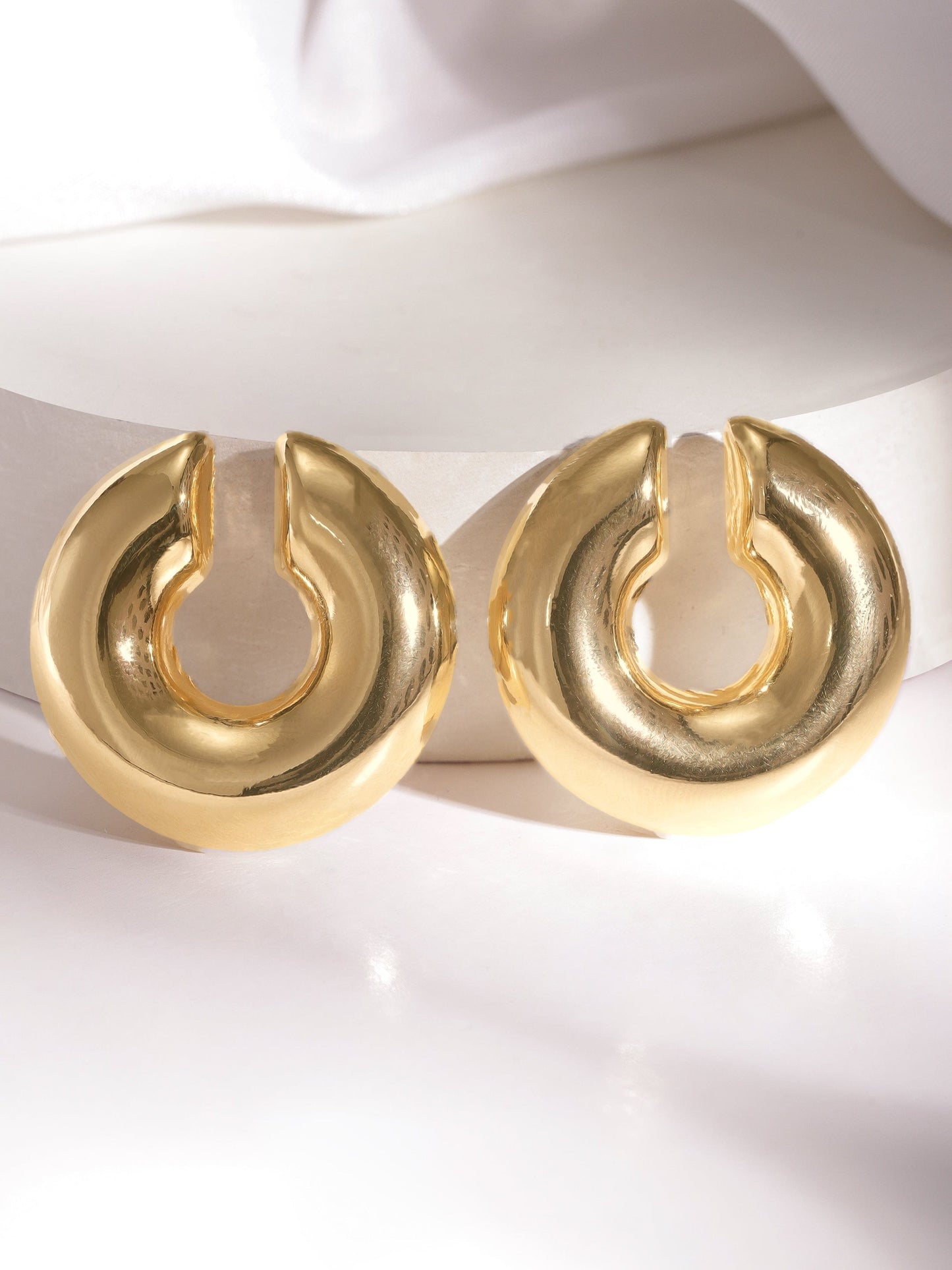 18K Gold-Plated Stainless Steel Tarnish-Free Waterproof Luxurious Lullaby Cuff Earrings
