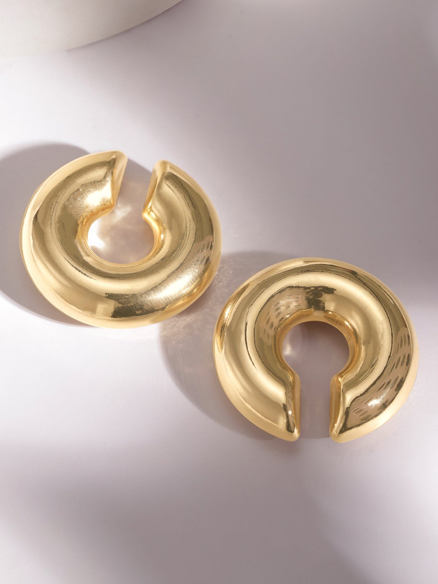 18K Gold-Plated Stainless Steel Tarnish-Free Waterproof Luxurious Lullaby Cuff Earrings