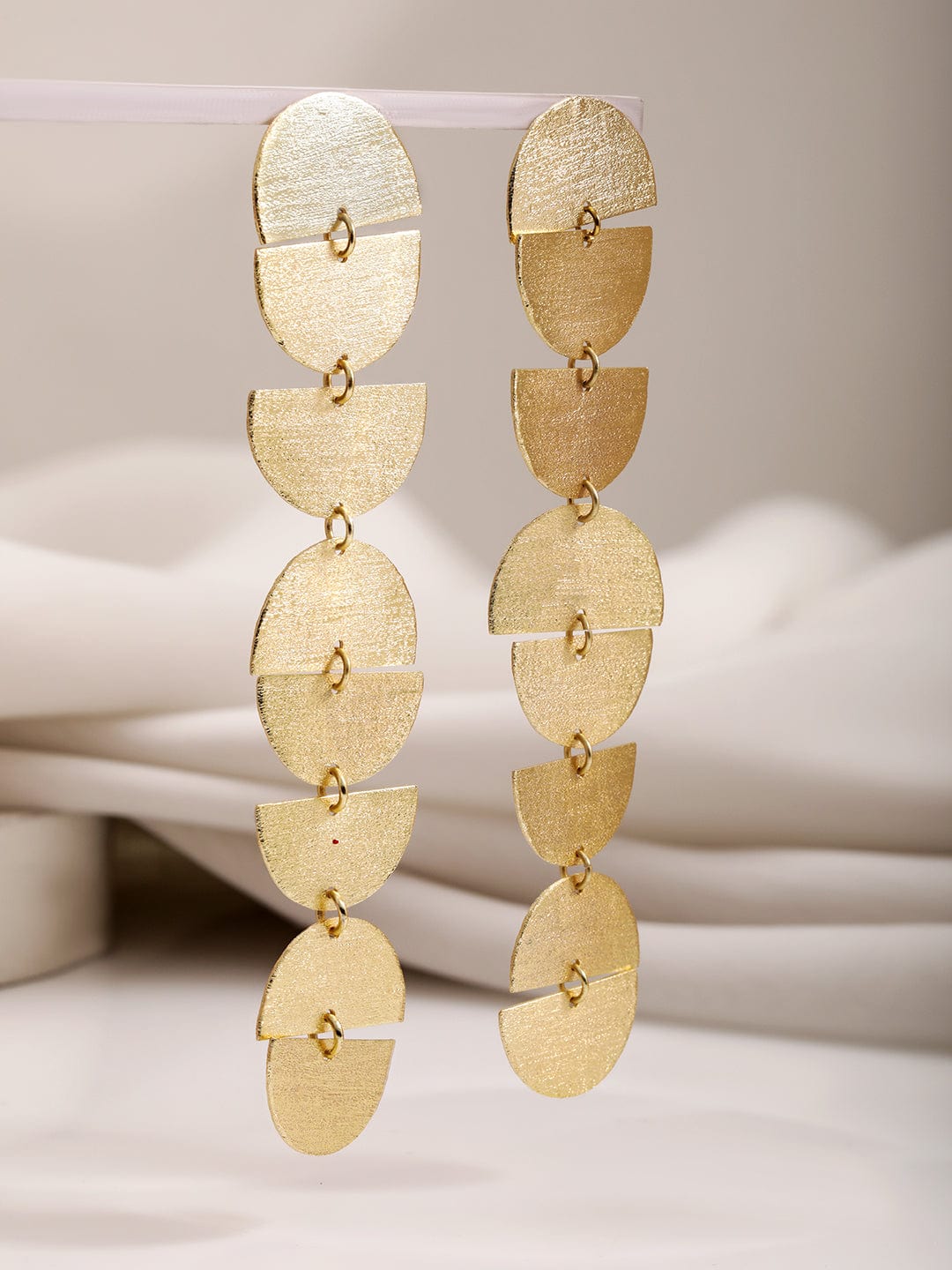 18KT Gold Plated Brass Linked Drop Earrings
