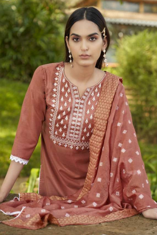 Exclusive Chikankari Suit Set  Hoor (Stitched Suit)