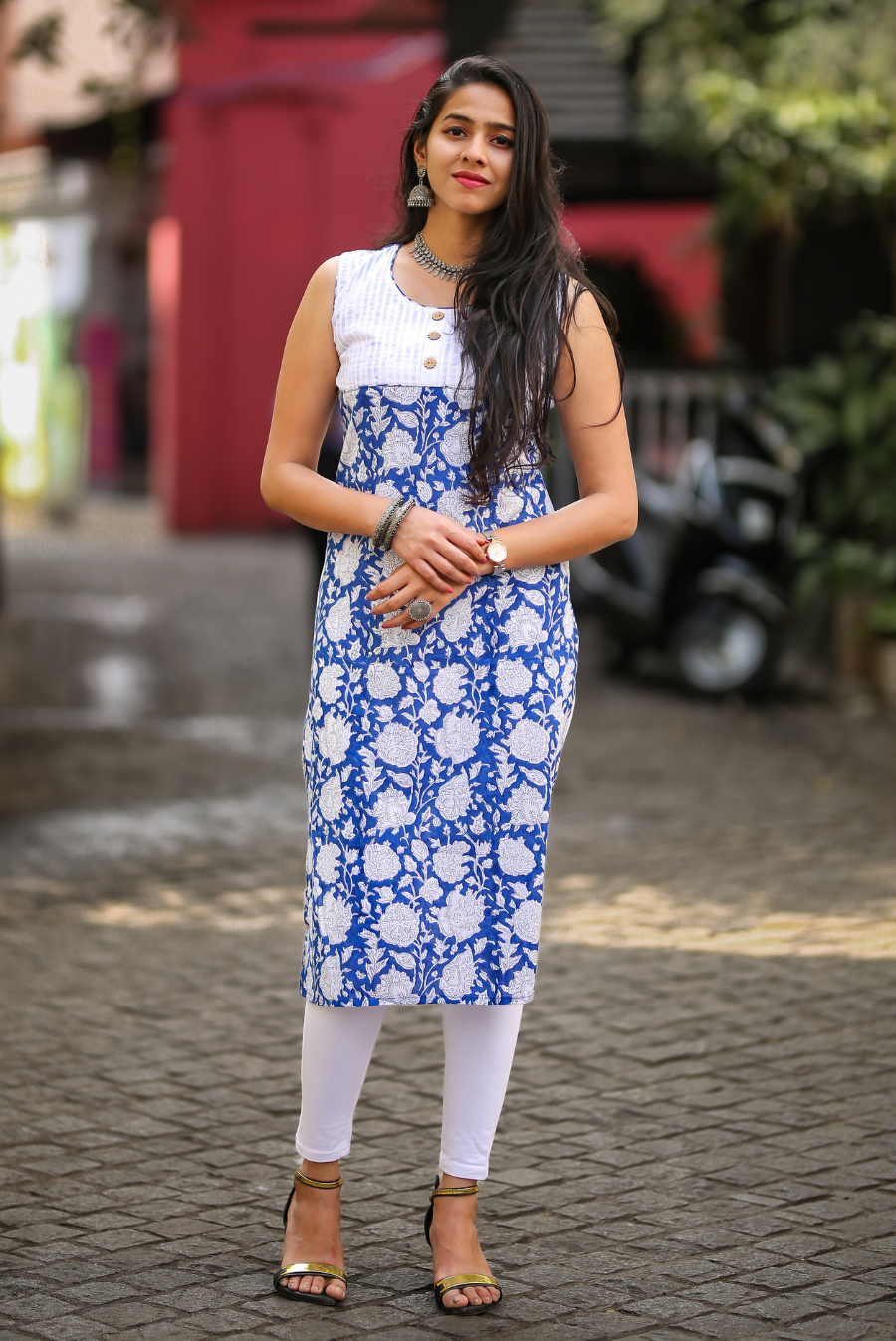 Block Printed Cotton Kurti  Peace (KURTI)