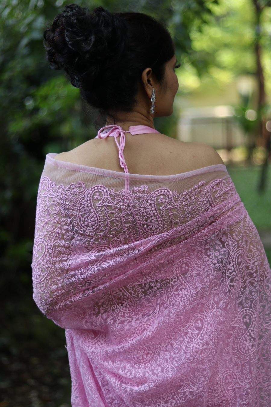 Fully Embroidered Net Saree  Princess and her Elves (SAREE)