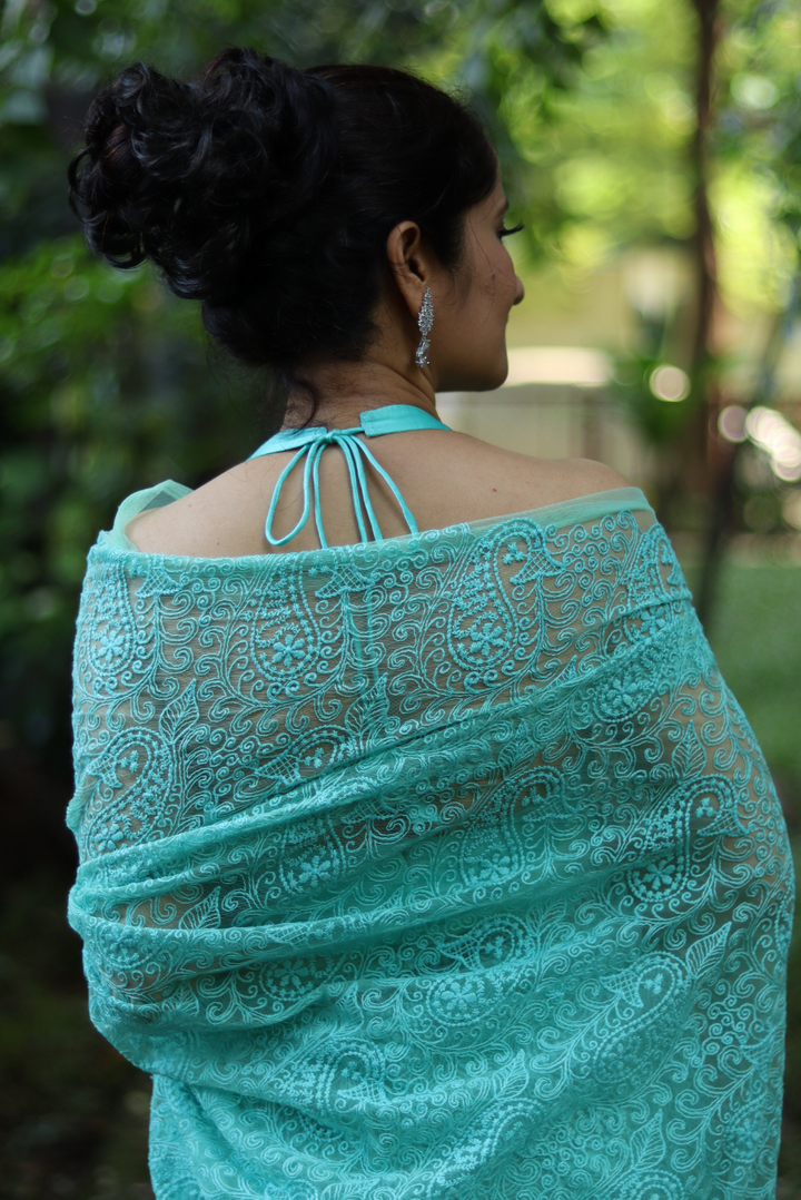 Fully Embroidered Net Saree  The Fish-like Sea Princess (SAREE)