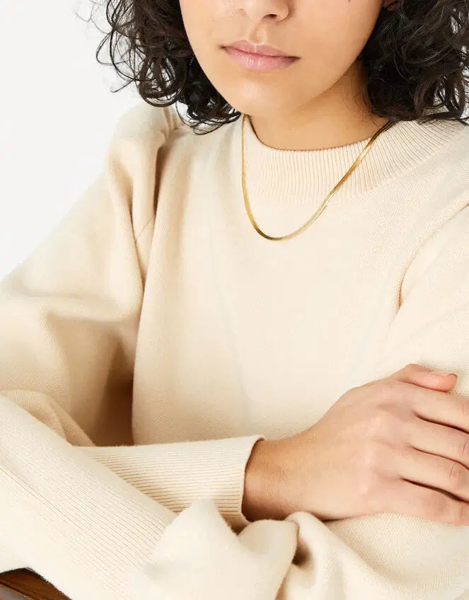 Real Gold Plated Omega Chain Pendant Necklace For Women