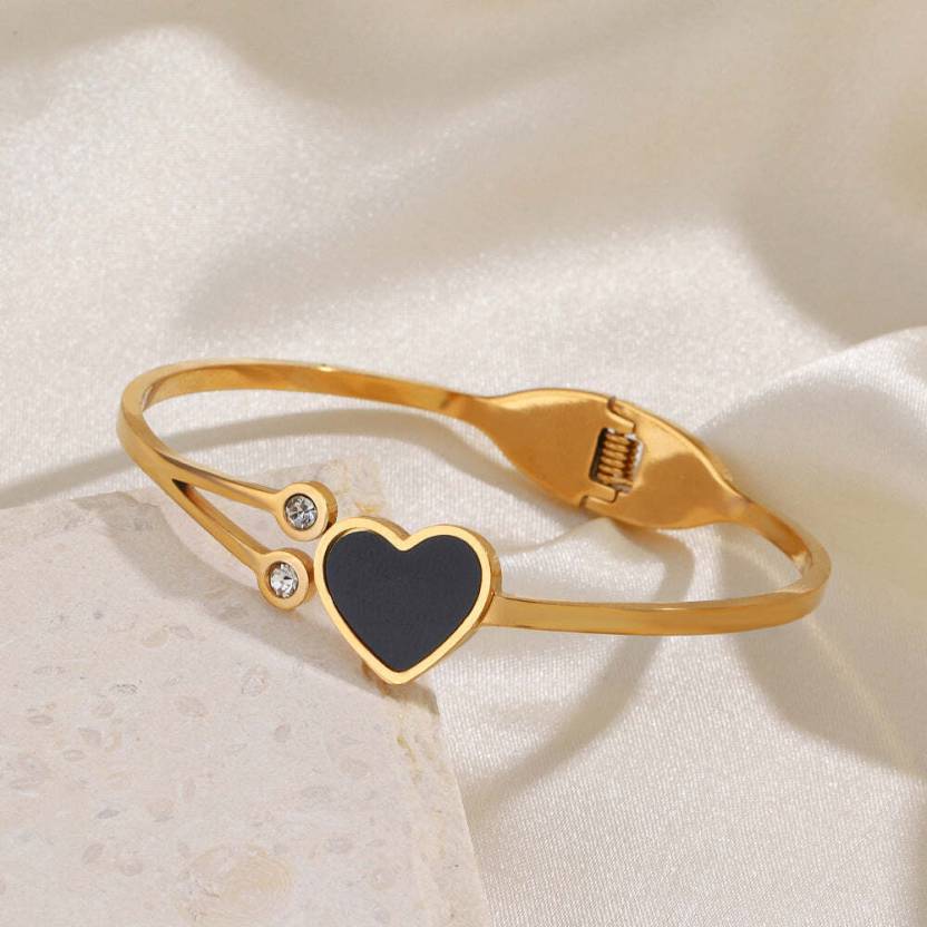 Stainless Steel Gold-plated Heart Shape Bracelet
