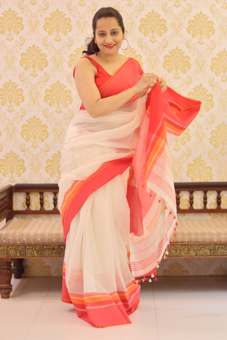 Begampuri Cotton Saree  Sunrise (SAREE)