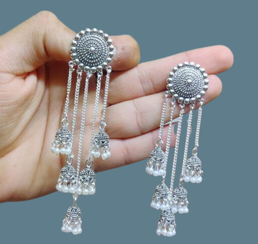 Designer golden Jhumka earrings for women