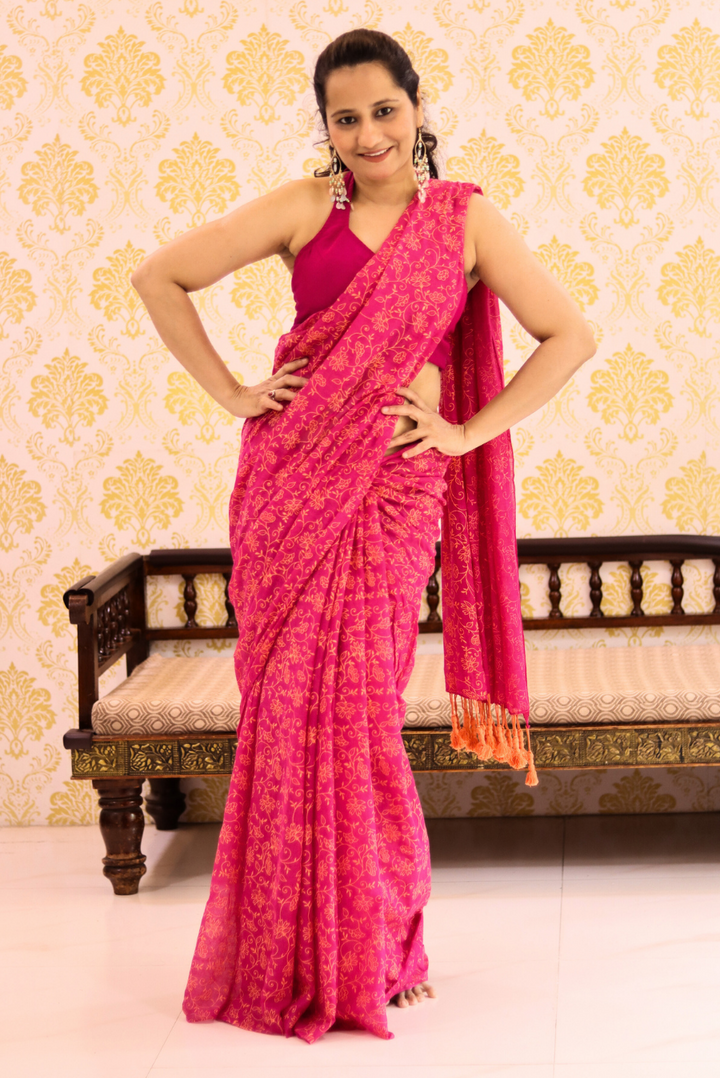 Woven Mulmul Saree  Wild Flowers (SAREE)