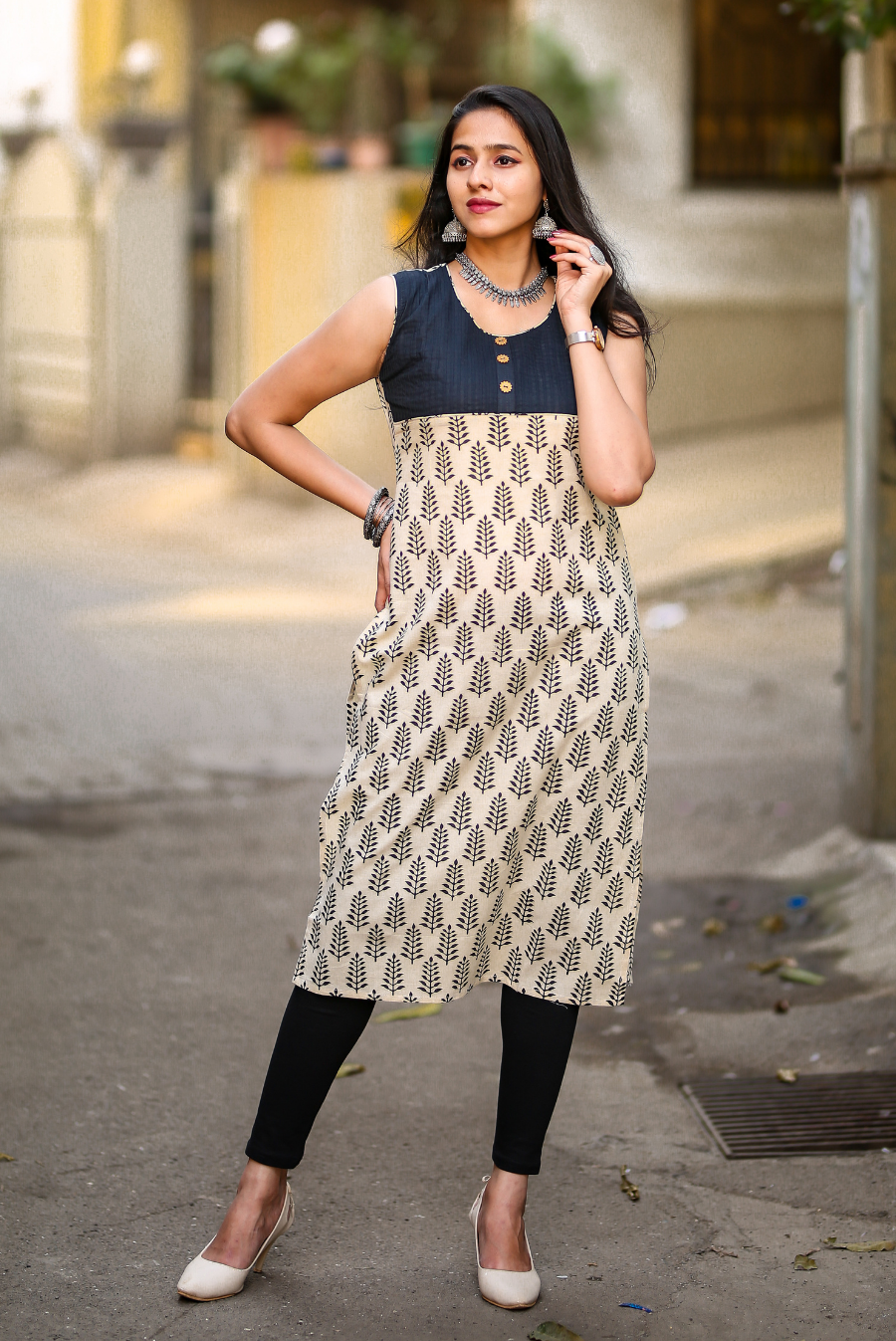 Block Printed Cotton Kurti  Awe (KURTI)